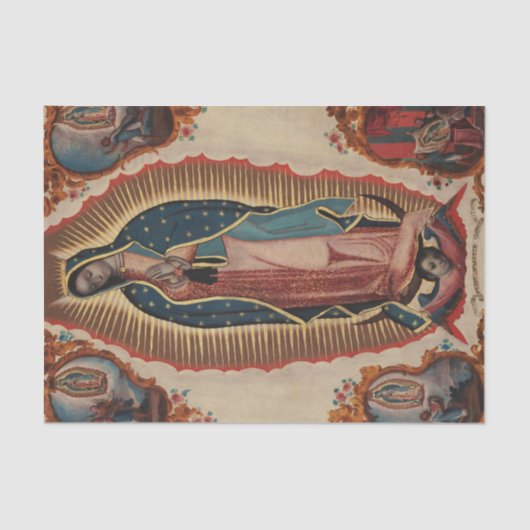 Lady of Guadalupe, 1780 von Sebastian Zalcedo Seidenpapier (Vorderseite)