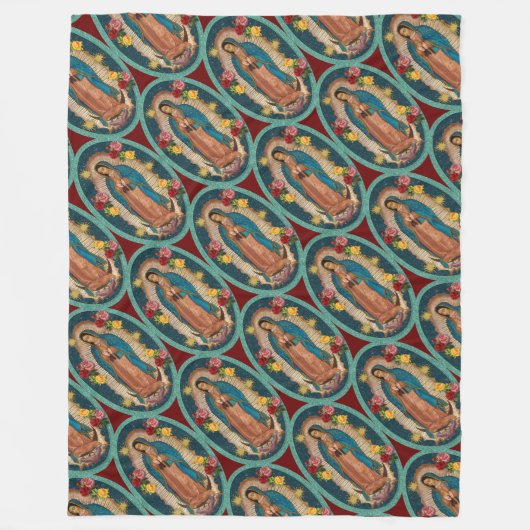 Lady of Guadalupe Santa Maria Spanische Jungfrau F Fleecedecke (Vorderseite)