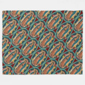 Lady of Guadalupe Santa Maria Spanische Jungfrau F Fleecedecke (Vorderseite (Horizontal))