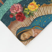 Lady of Guadalupe Santa Maria Spanische Jungfrau F Fleecedecke (Ecke)