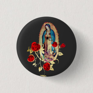 Lady of Guadalupe Virgen Maria A-100121 Button