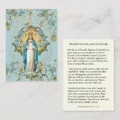 Lady of Knock Jungfrau Mary Gebet Bloral Begleitkarte (Vorne/Hinten)