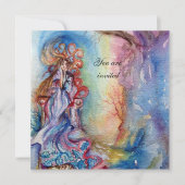 LADY OF LAKE 1, strahlend blauer Rosa Einladung (Vorderseite)