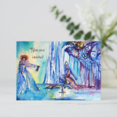 LADY OF LAKE EXCALIBUR Magic and Mystery Parchment Einladung (Stehend Vorderseite)