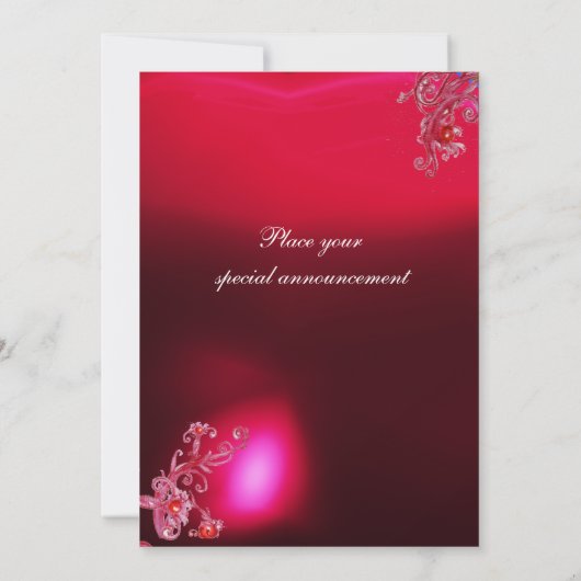 LADY OF LAKE , lebendiger, blauer rosa Edelstein b Einladung (Rückseite)