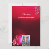 LADY OF LAKE , lebendiger, blauer rosa Edelstein b Einladung (Rückseite)