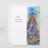 LADY OF LAKE , lebendiges rosa metallisches Gold Einladung (Rückseite)