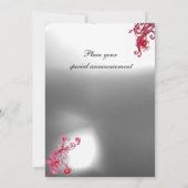 LADY OF LAKE , lebhafter, leuchtend blauer Edelmon Einladung (Rückseite)