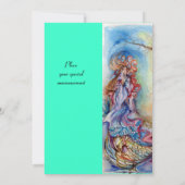 LADY OF LAKE , leuchtend blau-blau Einladung (Rückseite)