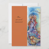 LADY OF LAKE , leuchtend blau-pink-gelb Einladung (Rückseite)