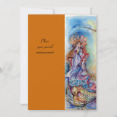 LADY OF LAKE , leuchtend blau-pink-gelb Einladung (Rückseite)