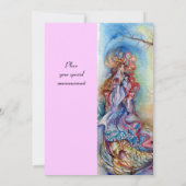 LADY OF LAKE , leuchtend blaues Rosa Einladung (Rückseite)