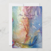 LADY OF LAKE , leuchtendes blaues Rosa Einladung (Rückseite)