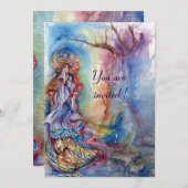 LADY OF LAKE , leuchtendes blaues Rosa Einladung (Vorne/Hinten)