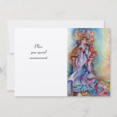 LADY OF LAKE Pink lila weißer Champagner Einladung (Rückseite)