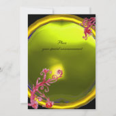 LADY OF LAKE strahlend blau-gelb lila Einladung (Rückseite)