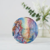 LADY OF LAKE strahlend, leuchtend blau, lila weiß Einladung (Stehend Vorderseite)