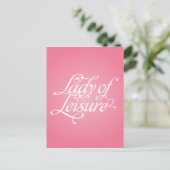 Lady of Leisure 2b Postkarte (Stehend Vorderseite)