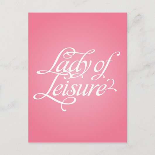 Lady of Leisure 2b Postkarte (Vorderseite)