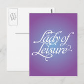 Lady of Leisure 4b Postkarte (Vorne/Hinten)