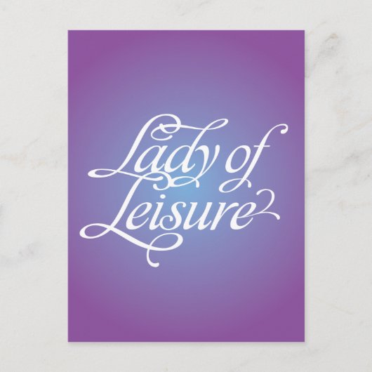 Lady of Leisure 4b Postkarte (Vorderseite)