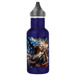 Lady of Liberty - Patriotismus Art Edelstahlflasche