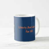 Lady of Liberty - Patriotismus Art Kaffeetasse (VorderseiteRechts)