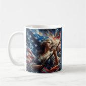 Lady of Liberty - Patriotismus Art Kaffeetasse (Links)