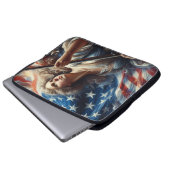 Lady of Liberty - Patriotismus Art Laptopschutzhülle (Vorne Knopf)