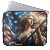 Lady of Liberty - Patriotismus Art Laptopschutzhülle (Vorderseite)
