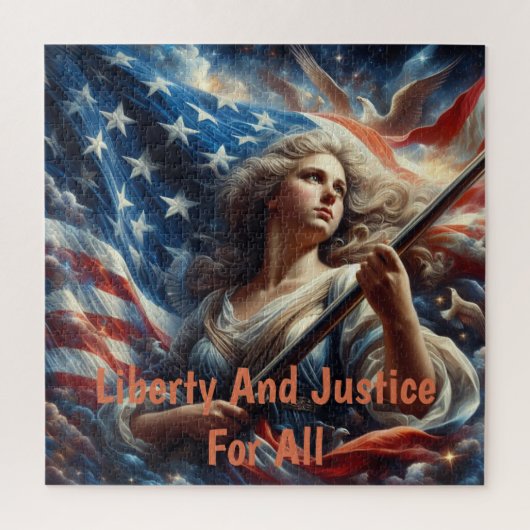 Lady of Liberty - Patriotismus Art Puzzle (Vertikal)