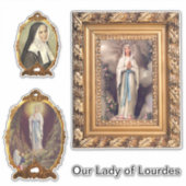 Lady of Lourdes Aufkleber (Vorderseite)