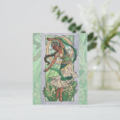 Lady of May Art Nouveau Birthstone Series Postkarte (Stehend Vorderseite)