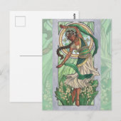 Lady of May Art Nouveau Birthstone Series Postkarte (Vorne/Hinten)