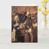 Lady of Mount Carmel & Saints Religious Karte (Gelbe Blume)