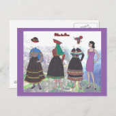 Lady of Peru Paper Doll Postcard Postkarte (Vorne/Hinten)