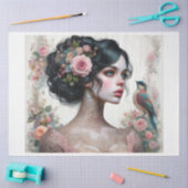 Lady of Rose Decoupage Tissue Paper Seidenpapier (Basteln)