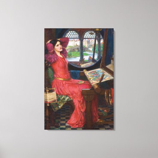 Lady of Shallot 24" x 35" Stretched Canvas Print Leinwanddruck (Vorderseite)