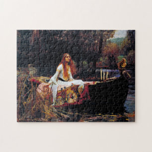 Lady Of Shallot auf Boot Waterhouse Art Puzzle
