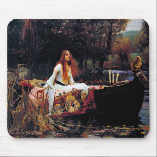 Lady Of Shallot auf dem Boot JW Wasserhaus Kunst Mousepad