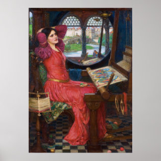Lady of Shallot von John William Waterhouse Poster