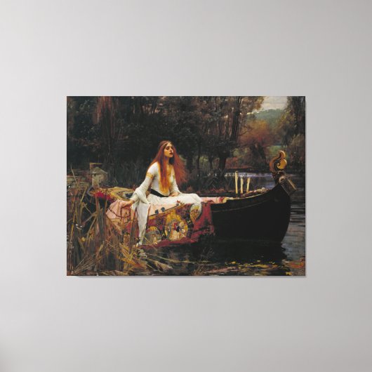 Lady of Shallot von Pre-Raphaelite JW Waterhouse Leinwanddruck (Vorderseite)