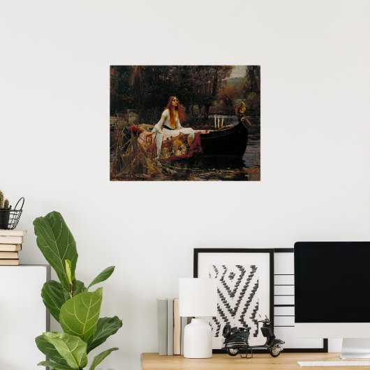 Lady of Shallot von Waterhouse Poster (Heimbüro)