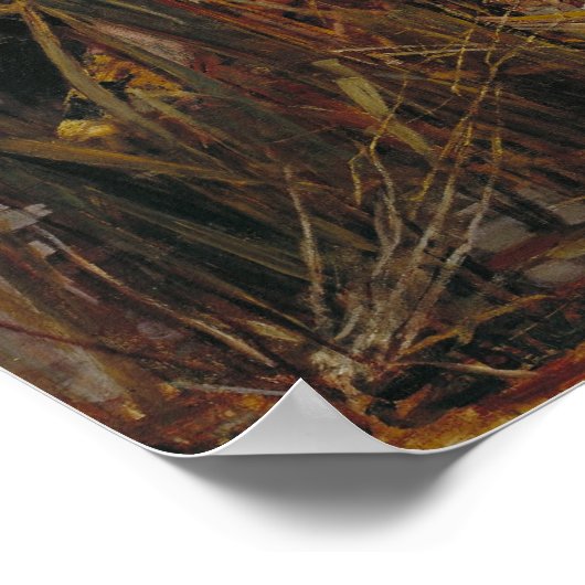 Lady of Shallot von Waterhouse Poster (Ecke)