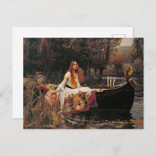Lady of Shalott Art Postkarte (Vorne/Hinten)