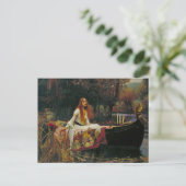 Lady of Shalott auf dem Wasser Postkarte (Stehend Vorderseite)