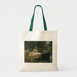Lady of Shalott auf einem Boot von John William Wa Tragetasche