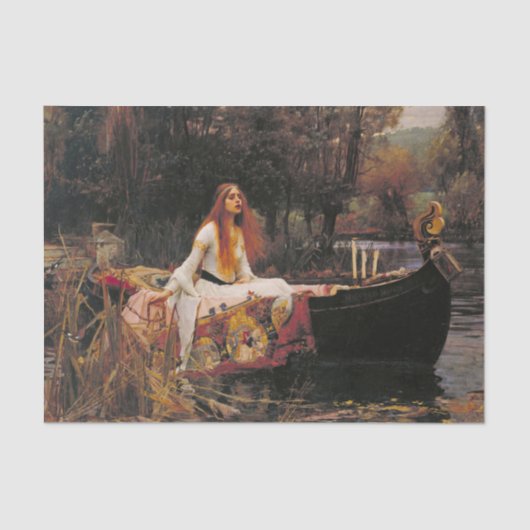 Lady of Shalott John William Waterhouse Seidenpapier (Vorderseite)