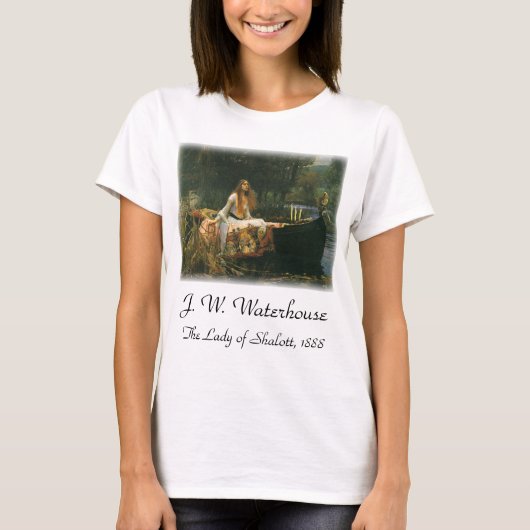Lady of Shalott On Boat by John William Waterhouse T-Shirt (Vorderseite)