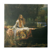 Lady of Shalott On Boat von John William Waterhous Fliese (Vorderseite)